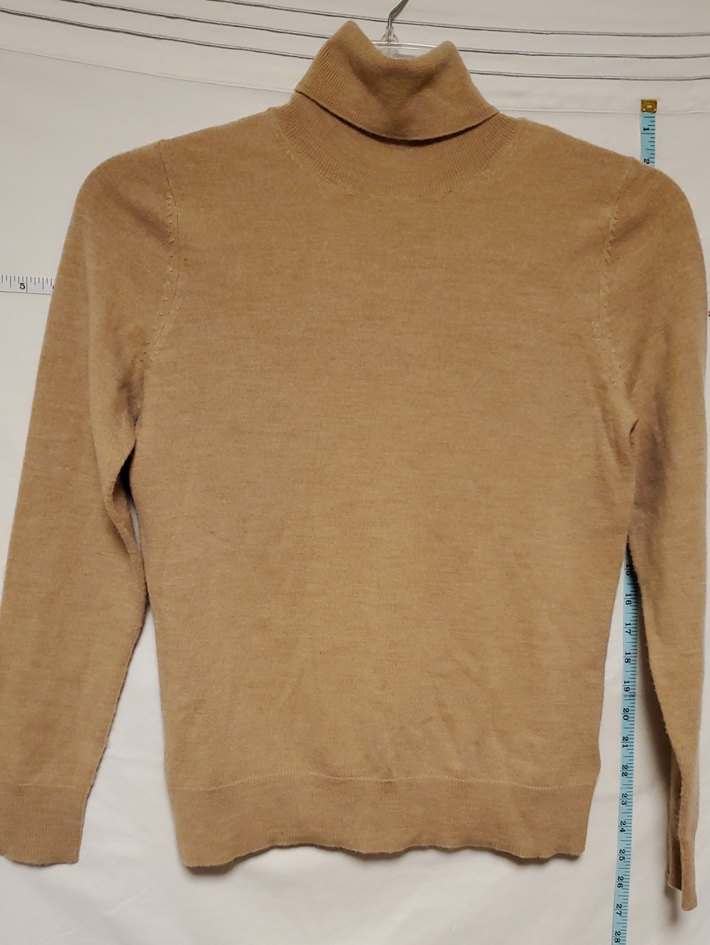 Telluride Womens Fine Merino Wool Camel Turtleneck Sweater Med Capsule Luxury